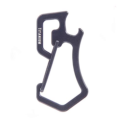 Grampo, Andoer Multitool Titanium Carabiner Keychain Chaveiros clipes com abridor de garrafas