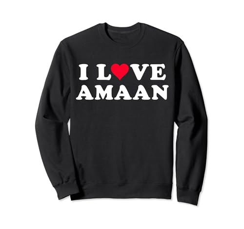 Amo Amaan a juego con la novia y el novio Amaan Nombre Sudadera