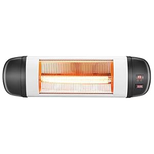 MOVOLS Electric Space Heaters, Wall Patio Heater With Remote Control/Three Gears/Black