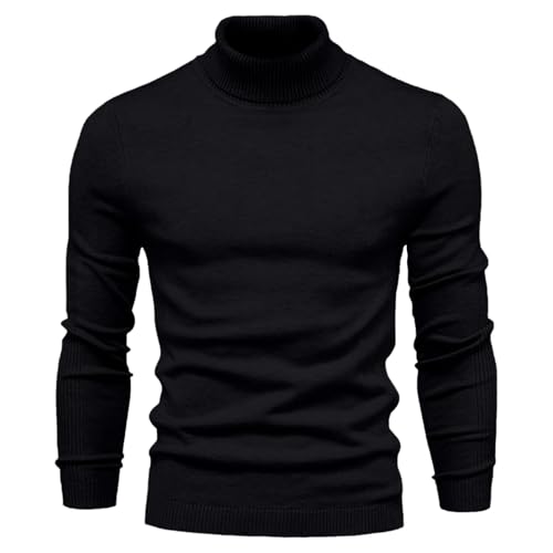 Turtleneck Sweater Men Basic Pullover Sweater Slim Fit Long Sleeve Sweater Casual Fall Sweaters Fashion Tops