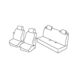 Housses de siège supérieures - Beige - Compatibles avec Fiat Grande Punto 3p (09/05>04/12) - Fiat Punto 3p (01/12>08/18) - Fiat Punto Evo 3p (10/09>04/12)