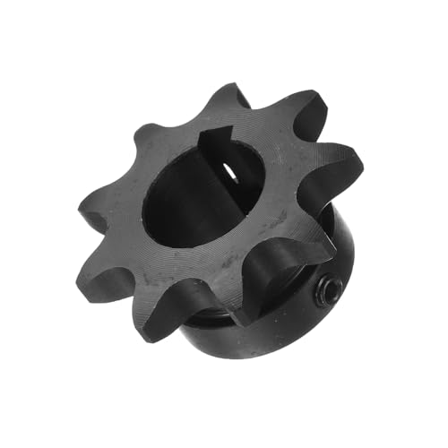 Image of uxcell #50 Chain Roller Sprocket B Type, 7 /8 inch Bore 9 Tooth Single Strand Chain Sprocket, Carbon Steel, Keyway with Set Screws