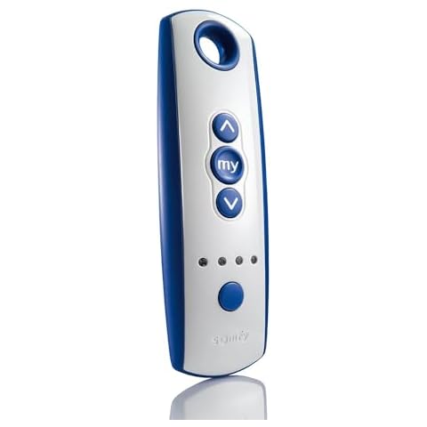 somfy Telis 4 RTS Patio Remote - 5-Channel - Replacement Remote for Outdoor Blinds & Shades - Programmable My Function - Blue and Gray Finish - #1810645 Cover
