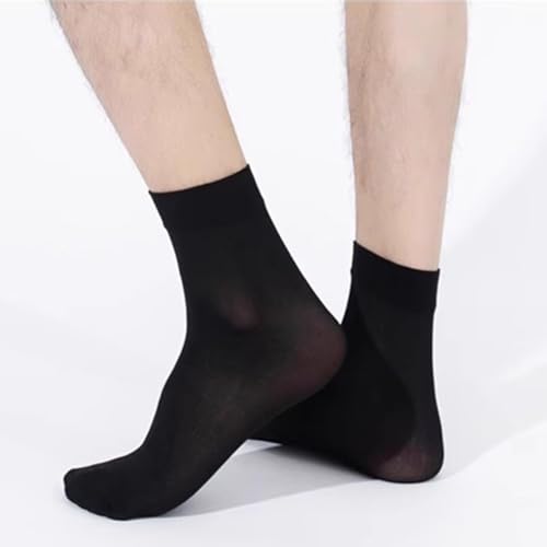 Mens Formal Business Thin Stockings Soft Suit Socks 5 Pairs4