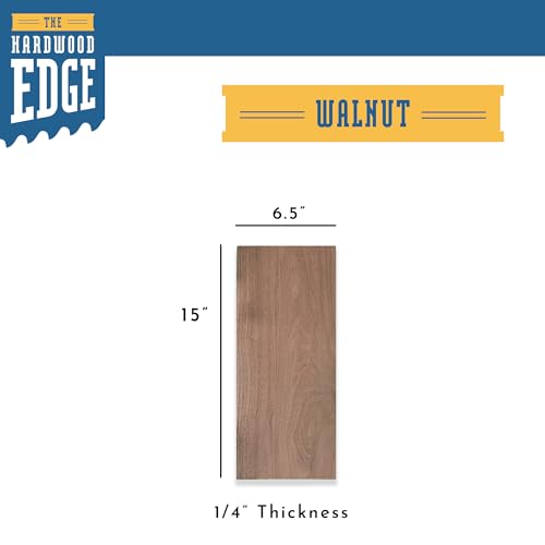 The Hardwood Edge Walnut Craft Boards 1/4 x 6 1/2 x 15 inch (2 Pack) Solid Hardwood Laser Ready