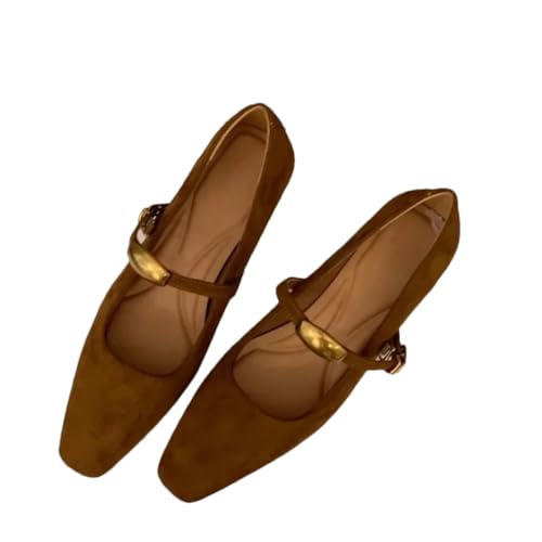 Women's Suede Heel Shoes Spring Vintage Versatile Single Pumps