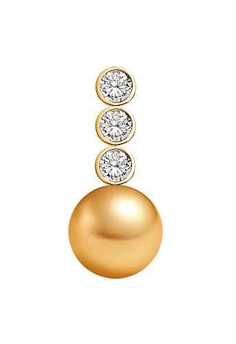 PremiumPearl 11-12mm Golden South Sea Cultured Pearl Pendant for Women