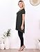 Popana Short Sleeve Tunic Tops for Women, Flowy Stretch Loose Fit Short Sleeve Tunic Tops for Leggings Olive
