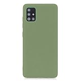 cuzz custodia samsung galaxy a51+{film di vetro temperato}silicone tpu cover morbida protettiva custodia ultra sottile leggero cover-colore matcha