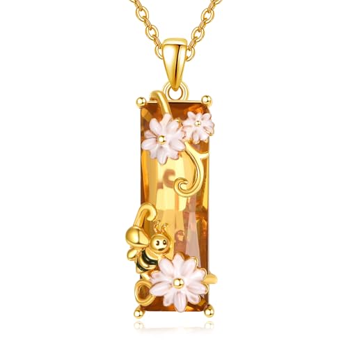 Collier renard en argent sterling et pendentif cristal femme