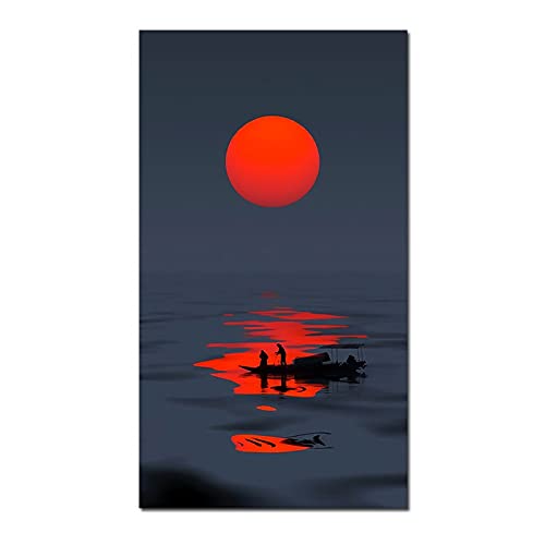 Peinture diamant 5D coucher de soleil grand format 50x100cm pour adulte