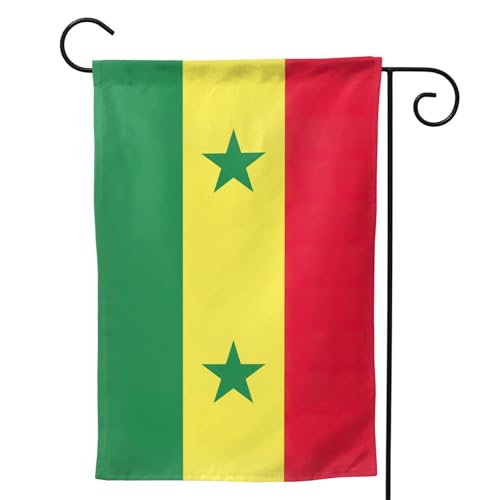 Flagge von Senegal, saisonale Gartenflaggen für draußen, langlebig, doppelseitig, Urlaubsdekoration, Hofflaggen