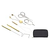 MotiveTech 6X Fly Tying Tool Set, Accessories for Making Fishing Lures, with Storage Bag Winder