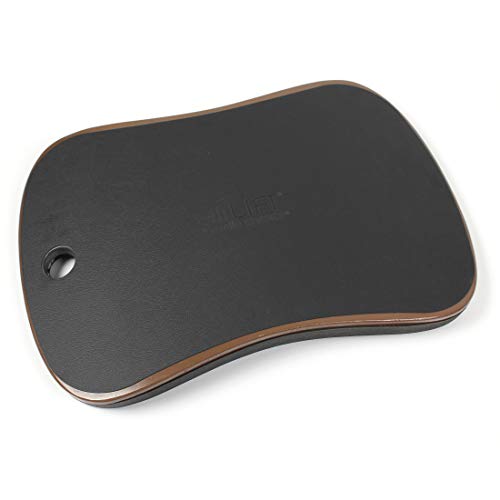 Image of Seville Classics airLIFT Premium Anti Fatigue Wooden Balance Wobble Board Mat w /Massage Points, for Office Standing Desk, Home, Exercise, Therapy, Sports Training, Black, 20 inchW x 14 inchD
