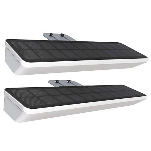 Brighticonics Solar Real Estate Sign Light, Cold White 6000K, 2-Pack