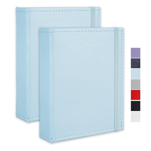 Photo Album 5x7 52 Pockets Pack of 2 Leather Cover Picture Book Holds 5x7 Photos for Wedding, Baby, Family, Graduation