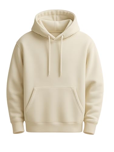 Image of Men's Heavyweight Hoodie | 450 GSM Premium Cotton Blend | Relaxed Fit Drop Shoulder | Kangaroo Pocket | Black Off White Blue | S-XXL