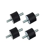[Control De Vibración y Ruido] El amortiguador de goma proporciona una excelente reducción de ruido y vibración debido a la suavidad de la goma. Como elemento de amortiguación para máquinas de soldar y otros equipos para el control de vibraciones, golpes y ruido. Protege el equipo, el aislamiento y el aislamiento acústico .