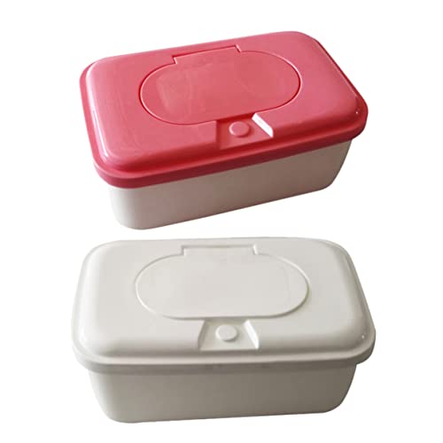 Cabilock 2pcs Wipe Box Baby Wipes Dispenser Container Baby Travel Wipes Wipe Container Lightweight Wipes Pouch Tissue Holder Carry Tissue Box Wipe Cloth Suitcase Bracket