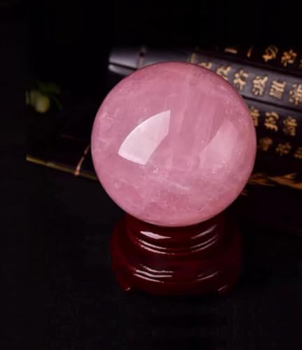 Boule de cristal pour la divination et le scrying 80mm avec support stable