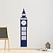 Londyn Big Ben podróżny charakterystyczny naklejka ścienna salon pokój dziecięcy Wielka Brytania Anglia Wielka Brytania zegar naklejka ścienna winylowa dekoracja 80 cm wysokości