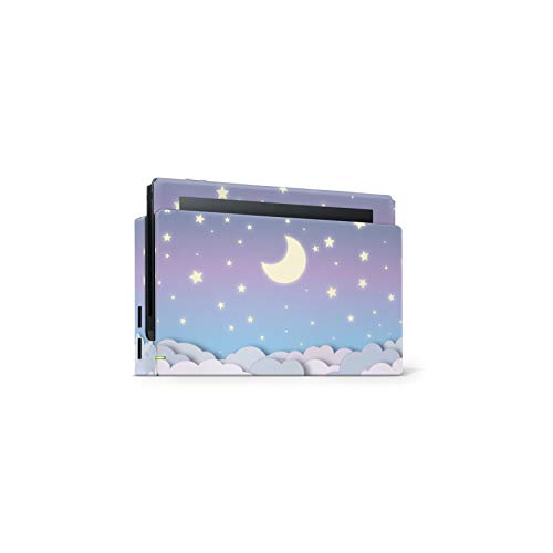 Tacky Design Clouds Skin Compatible With H Nintendo Switch Skins Decal, Pastel Purple Sky Moon Vinyl 3M Nintendo Switch Stickersfull Wrap Cover #TOP4