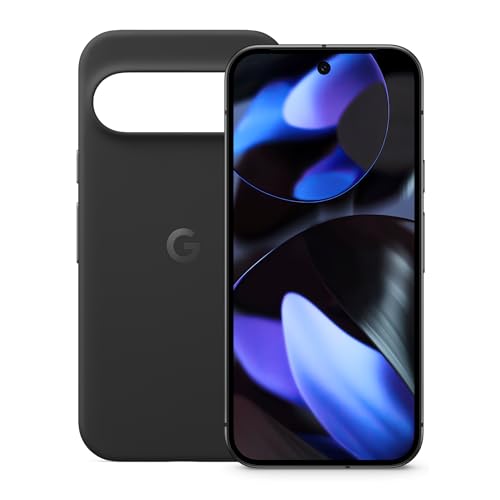 Google Pixel 9 - Unlocked Android Smartphone with Gemini, Advanced Camera, 6.3" Actua Display - Obsidian, 128GB + Pixel 9 Pro Case - Stain-Resistant Silicone - Obsidian