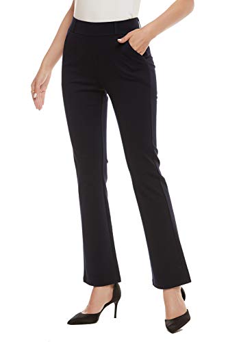 Women's Pull On Barely Bootcut Stretch Dress Pants2