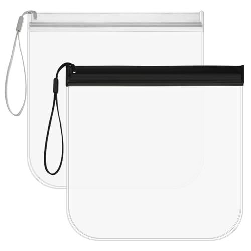 2Pcs Clear Toiletry Bag, TSA Approved Travel Toiletry Bag Reusable