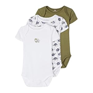 NAME IT Nbmbody 3p Ss Loden Turtle Noos baby-jongens Baby en peuter Set ondergoed