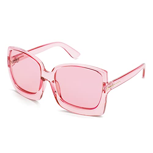 Karsaer Retro Square Round Oversized Women Sunglasses Large Frame Vintage Women Shades K7075 #TOP7