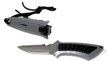 New Titanium Scuba Diving BCD Knife - Pointed/LID