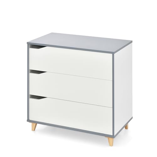 GOPLUS Cómoda de 3 cajones Mueble de almacenaje