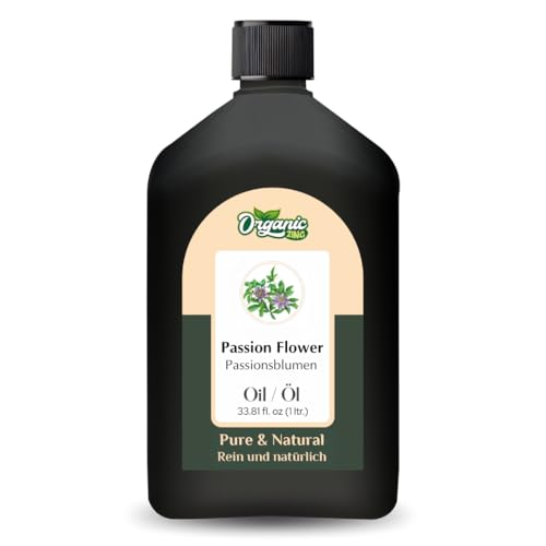 Organic Zing Aceite de Passion Flower (Passiflora) | Aceite esencial puro y natural para aroma, difusores, cuidado de la piel y masajes – 1000 ml