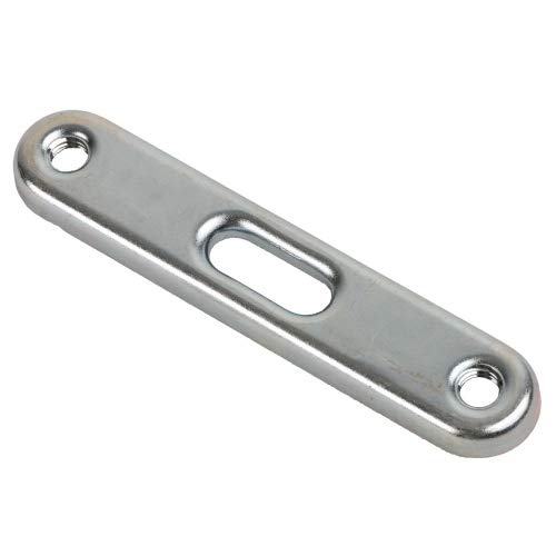 qpool24 - Doppel-Rohrschellenhalter/Montageplatte zur Befestigung von zwei Rohrschellen, Rohrabstand105mm mit 2 x M8 Innengewinde für Gewindebolzen Größe M8 x 105, Silber