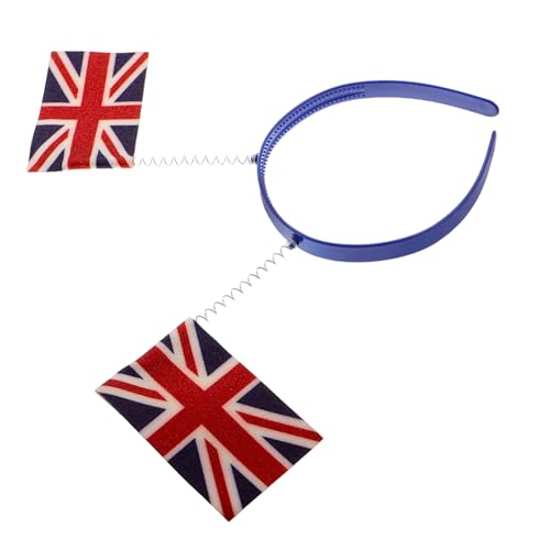 Bandeau Union Jack 3D taille unique élastique pour supporter de foot et fête déguisée
