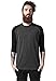 Produktbild Urban Classics Herren Contrast 3/4 Sleeve Raglan Tee T Shirt, Cha/Blk, S EU