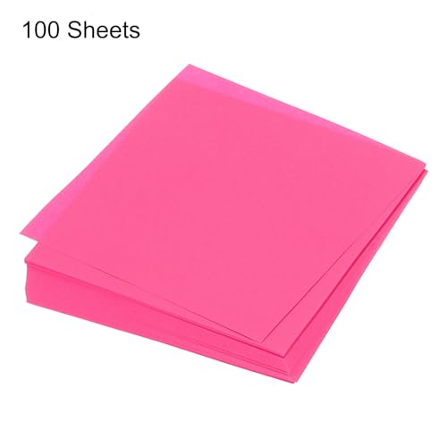MECCANIXITY 100 Sheet Origami Paper Double Sided Fluorescent Pink 4x4 Inch Square Sheet for Art Craft Project, Beginners, Gifts Decor - Image 3