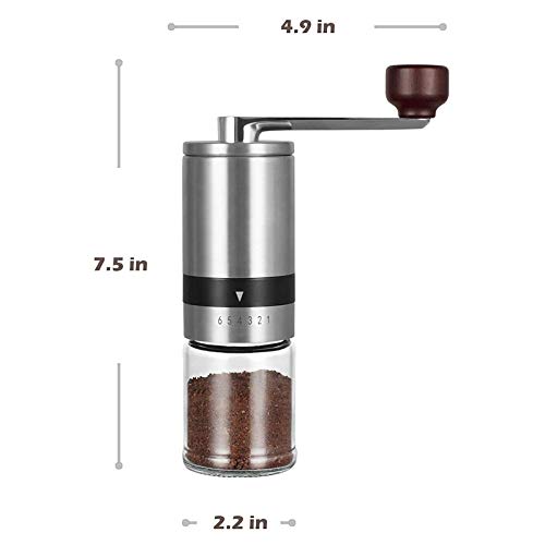 Moulin à café manuel mouture réglable pour espresso doux - 5