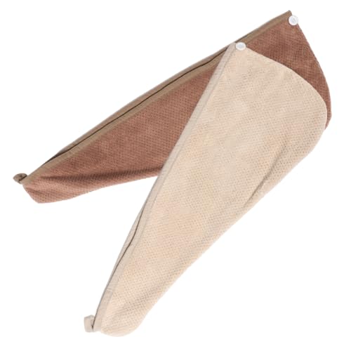 WATIIFUFU 2 Stück Super Saugfähige Haartrockenhaube Mikrofaser Korallenvlies Haarturban für Nasses Haar Schnell Trocknendes Haarhandtuch für Damen Weich und Komfortabel mit Elastischem Bund