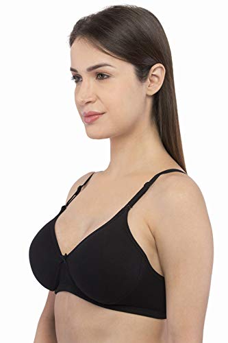 Image of VIP Feelings ELLE Cotton Rich Fabric Wirefree Padded T-Shirt Bra Combo Set for Womens with Medium Coverage