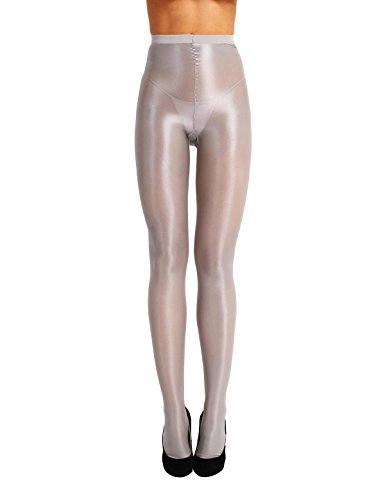 Image of ranrann Women's Ultra Shimmery Stretch 70D Thickness Footed High Waist Silk Stockings Pantyhose Tights