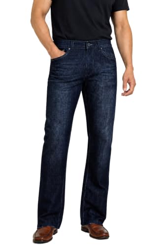 Image of Flypaper Men's Fashion Bootcut Blue Jeans Regular Fit Mens Work Pants