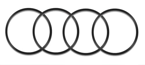 Image of Aluminum Alloy Vent Outer Rings Kit for Toyota Tacoma 2016-2023 (4pcs Black) - Air Conditioner Vent Trim Rings, Metal Interior Upgrade Accessories