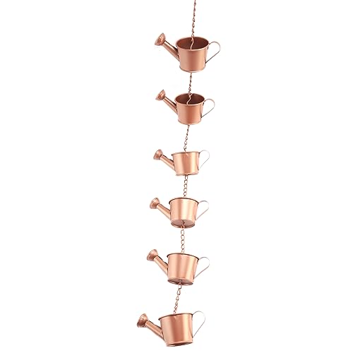 Buiten hangende regenkettingen, Kettles Rain Chain Garden Gift for Mum, Gutters, Rain Catcher for Downpipe with Adapter