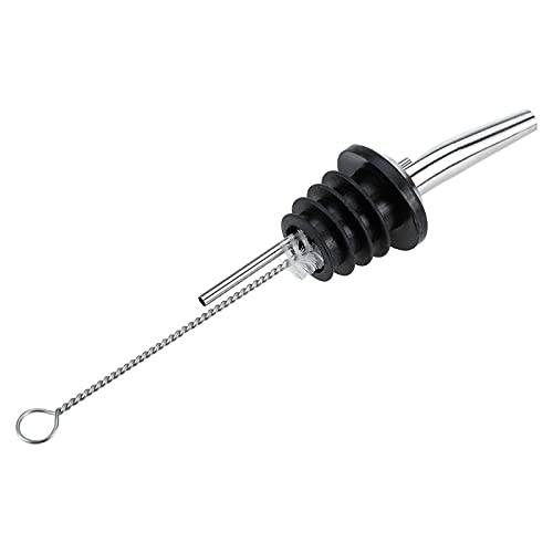 Xmsound 48 Pack Stainless Steel Classic Bottle Pourers With Rubber Dust Caps，For Alcohol Spouts Bottle Spout Liquor Bottle Pourers Pour Spouts，For Liquor Bottles Liquor Pourers Liquor Dispenser Bar #TOP5