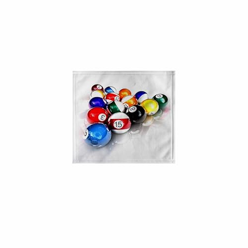3dRose Billiards Balls Pool 11x12 Wash Cloth for Face and Body