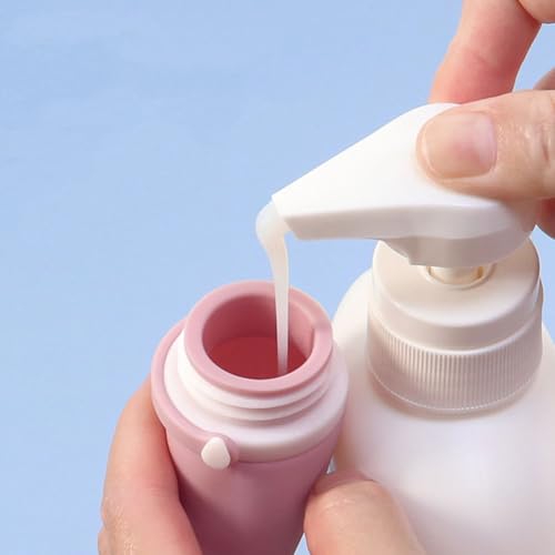 SHERCHPRY Lot De 2 Flacons De Voyage En Silicone Bouteille De Lotion Rechargeable Et Réutilisable Conteneur De Voyage Pour Shampooing Savon À Main Crème Visage 3.54 X 1.93 X 1.38in – vue 6