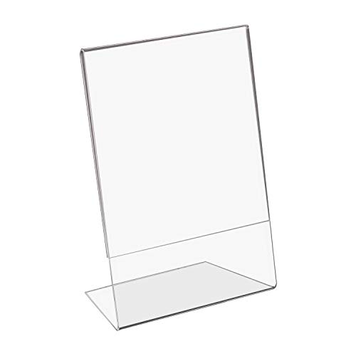 HMF 46953 Acryl Tischaufsteller schräg | DIN A5 Hoch- und Querformat | Glasklar