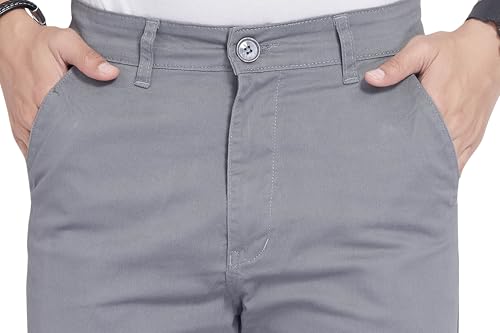 Image of DIVISIVE Men's Regular Fit Cotton Chinos Trousers Pants